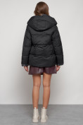 Оптом Зимняя женская куртка модная с капюшоном черного цвета 133105Ch в Казани, фото 4
