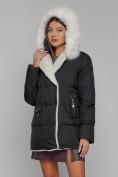 Оптом Куртка зимняя женская модная с мехом черного цвета 133120Ch в Екатеринбурге, фото 13
