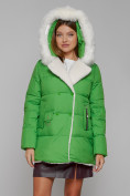 Оптом Куртка зимняя женская модная с мехом зеленого цвета 133120Z в Екатеринбурге, фото 5