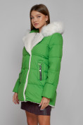 Оптом Куртка зимняя женская модная с мехом зеленого цвета 133120Z в Екатеринбурге, фото 9