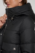 Оптом Пальто утепленное с капюшоном зимнее женское черного цвета 133127Ch в Екатеринбурге, фото 17