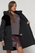 Оптом Куртка зимняя женская модная из кроличьего меха черного цвета 133131Ch в Казани, фото 21