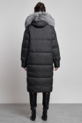 Оптом Пальто утепленное с чернобуркой зимнее женское черного цвета 133156Ch в Ижевск, фото 19