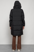 Оптом Пальто утепленное с капюшоном зимнее женское черного цвета 133208Ch в Екатеринбурге, фото 23