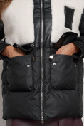 Оптом Куртка зимняя женская модная из овчины черного цвета 13335Ch в Екатеринбурге, фото 7