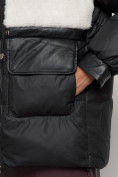 Оптом Куртка зимняя женская модная из овчины черного цвета 13335Ch в Казани, фото 9