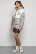 Оптом Куртка зимняя женская модная из овчины светло-коричневого цвета 13335SK в Екатеринбурге, фото 2