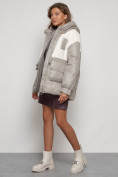 Оптом Куртка зимняя женская модная из овчины светло-коричневого цвета 13335SK в Екатеринбурге, фото 21