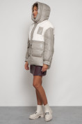 Оптом Куртка зимняя женская модная из овчины светло-коричневого цвета 13335SK в Екатеринбурге, фото 6