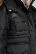 Оптом Куртка зимняя женская модная с капюшоном черного цвета 13338Ch в Екатеринбурге, фото 13