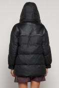 Оптом Куртка зимняя женская модная с капюшоном черного цвета 13338Ch в Екатеринбурге, фото 8