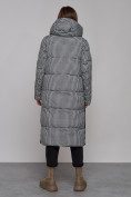 Оптом Пальто утепленное двухстороннее женское черного цвета 13343Ch, фото 15