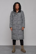 Оптом Пальто утепленное двухстороннее женское черного цвета 13343Ch в Сочи, фото 16