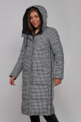 Оптом Пальто утепленное двухстороннее женское черного цвета 13343Ch, фото 17