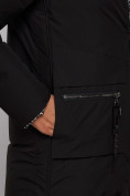 Оптом Пальто утепленное двухстороннее женское черного цвета 13343Ch в Перми, фото 9