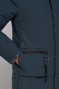 Оптом Пальто утепленное двухстороннее женское темно-синего цвета 13343TS в Сочи, фото 10