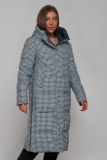 Оптом Пальто утепленное двухстороннее женское темно-синего цвета 13343TS, фото 15