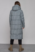 Оптом Пальто утепленное двухстороннее женское темно-синего цвета 13343TS в  Красноярске, фото 16