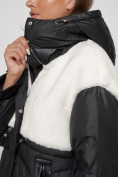 Оптом Куртка зимняя женская модная из овчины черного цвета 13350Ch в Екатеринбурге, фото 12