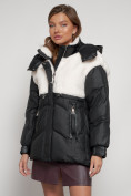 Оптом Куртка зимняя женская модная из овчины черного цвета 13350Ch в Екатеринбурге, фото 17
