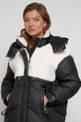 Оптом Куртка зимняя женская модная из овчины черного цвета 13350Ch в Екатеринбурге, фото 19