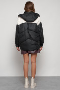 Оптом Куртка зимняя женская модная из овчины черного цвета 13350Ch в Екатеринбурге, фото 4