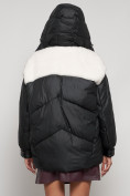 Оптом Куртка зимняя женская модная из овчины черного цвета 13350Ch в Екатеринбурге, фото 8
