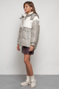 Оптом Куртка зимняя женская модная из овчины светло-коричневого цвета 13350SK в Екатеринбурге, фото 2
