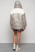 Оптом Куртка зимняя женская модная из овчины светло-коричневого цвета 13350SK в Екатеринбурге, фото 8