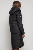 Оптом Пальто утепленное с капюшоном зимнее женское черного цвета 13816Ch в Екатеринбурге, фото 9