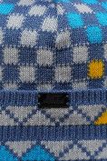 Оптом Шапка еврозима андромеда синего цвета 6041S в  Красноярске, фото 3