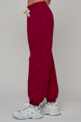 Оптом Джоггеры спортивные трикотажные женские бордового цвета 1404Bo, фото 10
