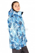 Оптом Куртка горнолыжная женская большого размера синего цвета 14114S, фото 3