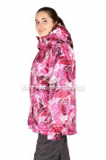 Оптом Куртка горнолыжная женская большого размера розового цвета 14114R, фото 2