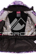 Оптом Куртка горнолыжная женская большого размера фиолетового цвета 14114F, фото 4