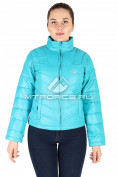 Оптом Куртка спортивная женская голубого цвета 1609Gl