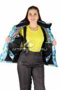 Оптом Куртка горнолыжная женская голубого цвета 1431G, фото 3