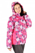 Оптом Куртка горнолыжная женская розового цвета 1431R, фото 2