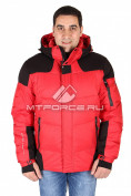 Оптом Куртка спортивная зимняя мужская красного цвета 1484Kr, фото 3