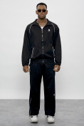 Оптом Спортивный костюм мужской оригинал черного цвета 15005Ch в Кемерово