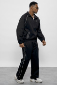 Оптом Спортивный костюм мужской оригинал черного цвета 15005Ch в Перми, фото 3