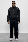 Оптом Спортивный костюм мужской оригинал черного цвета 15005Ch в Омске, фото 5