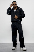 Оптом Спортивный костюм мужской оригинал черного цвета 15005Ch в Саратове, фото 8
