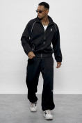Оптом Спортивный костюм мужской оригинал черного цвета 15005Ch в Оренбурге, фото 9