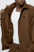 Оптом Спортивный костюм мужской оригинал коричневого цвета 15005K в Оренбурге, фото 13