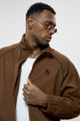 Оптом Спортивный костюм мужской оригинал коричневого цвета 15005K в Перми, фото 14