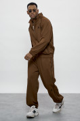Оптом Спортивный костюм мужской оригинал коричневого цвета 15005K в Хабаровске, фото 21