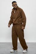 Оптом Спортивный костюм мужской оригинал коричневого цвета 15005K, фото 23