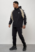 Оптом Спортивный костюм мужской модный черного цвета 15006Ch в Уфе, фото 2