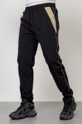 Оптом Спортивный костюм мужской модный черного цвета 15006Ch в Волгоградке, фото 6
